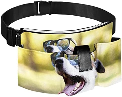כלב מגניב לובש משקפי שמש מצורף כיס מארגן לחגורת כלים | מחזיק כלים עמיד וקומפקטי